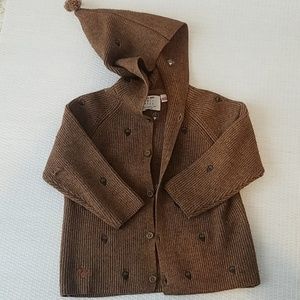 Zara brown acorn knitwear sweater